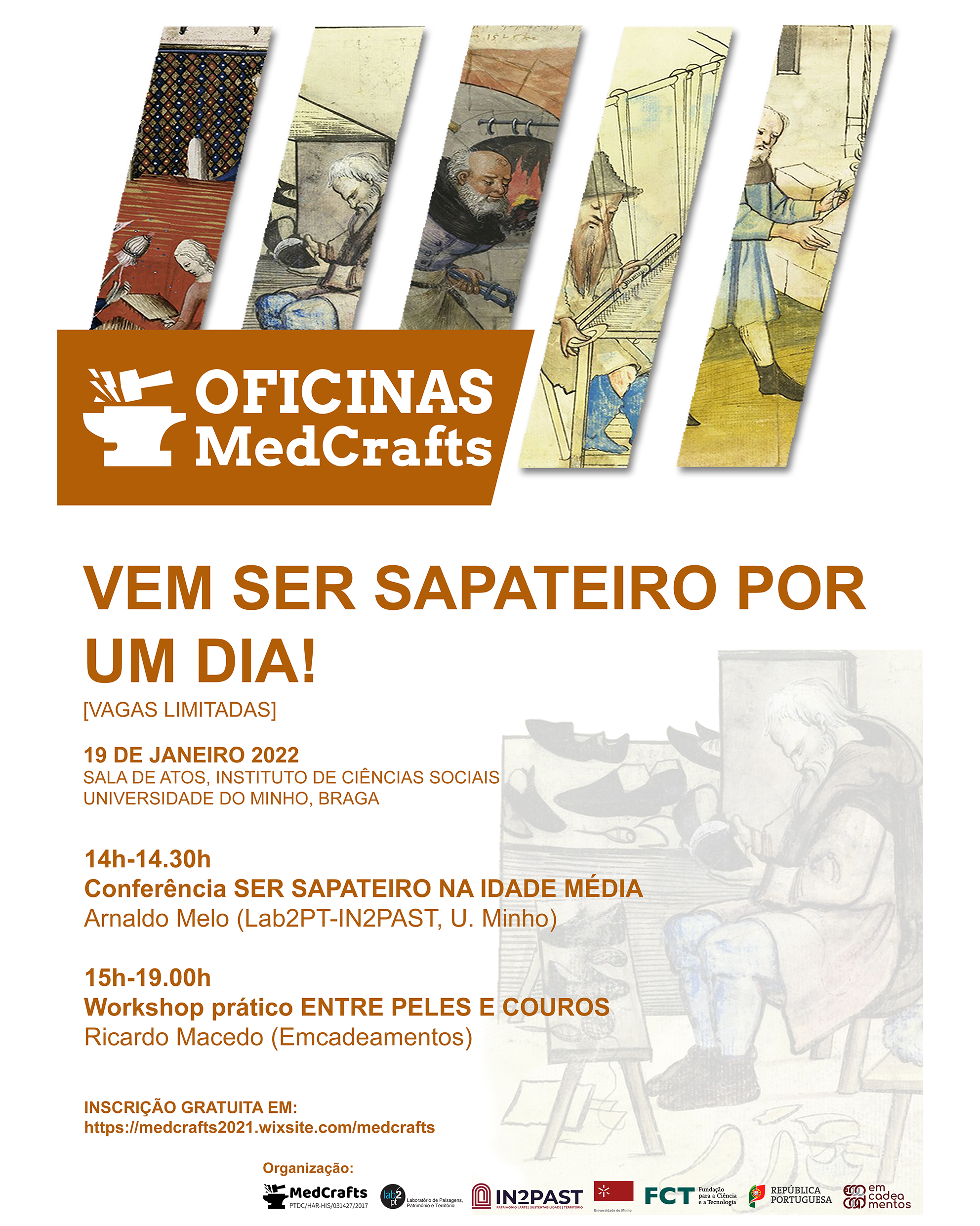 Oficinas MedCrafts - ciclo de conferências e hands-on workshops: "Ser sapateiro na Idade Média" image