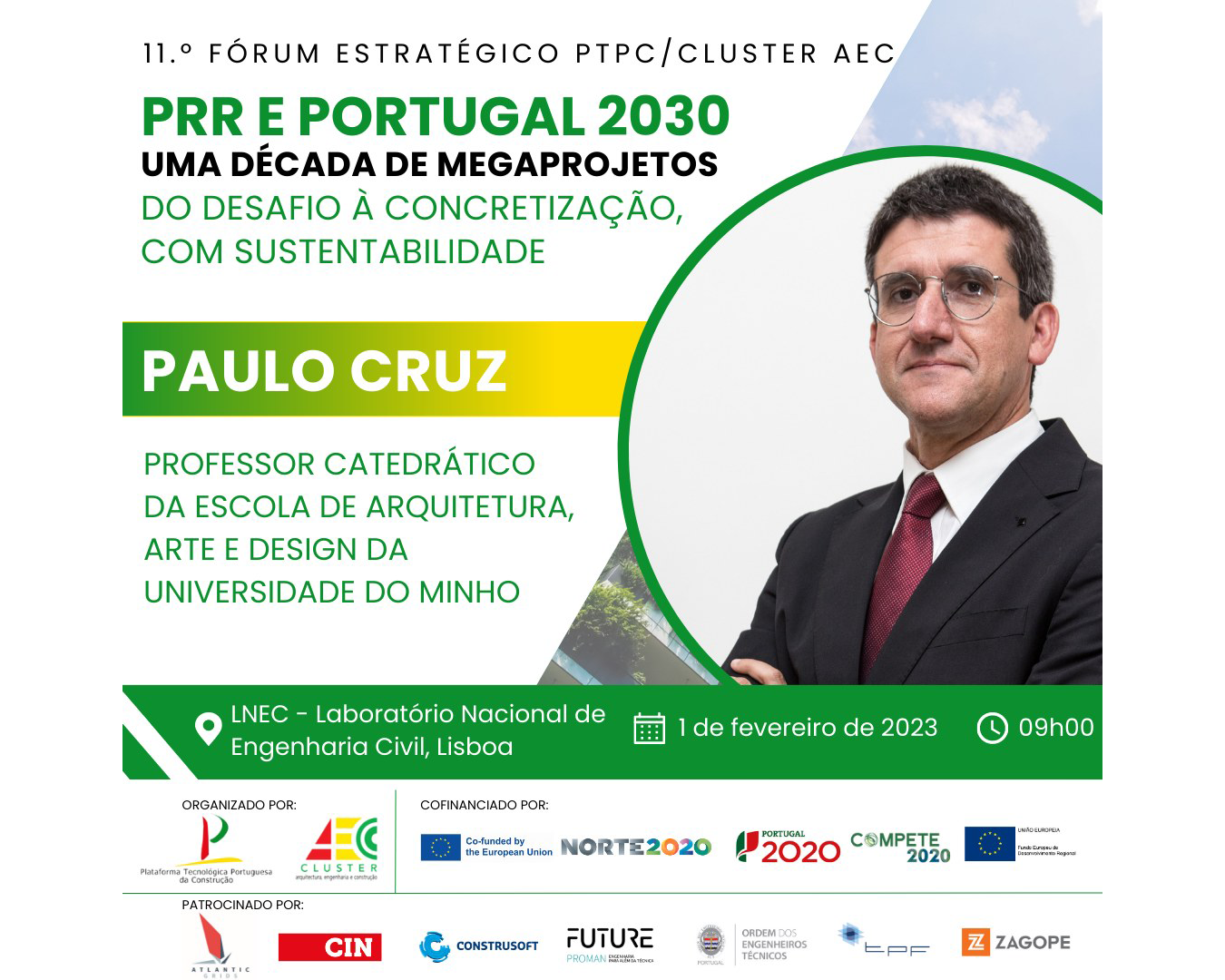 Strategic Annual Forum "PRR e PORTUGAL 2030 - Uma década de Megaprojetos - do desafio à concretização, com sustentabilidade" com participação de Paulo Cruz image